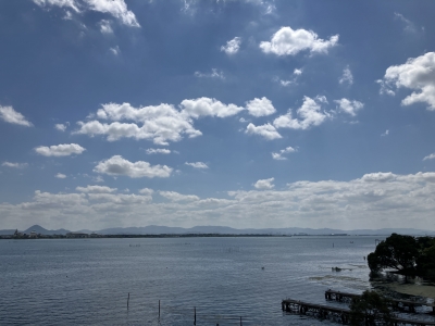 金曜日の琵琶湖は晴れました（9月16日11時15分頃）