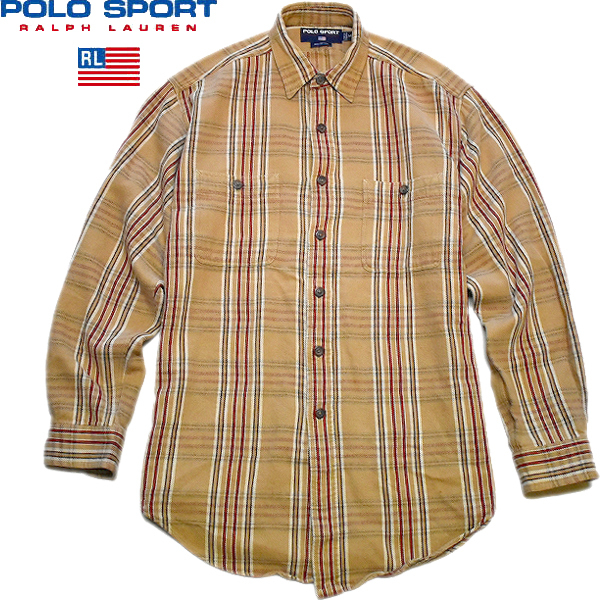 POLO Ralph Laureポロラルフローレン長袖チェックシャツ画像メンズレディースコーデ＠古着屋カチカチ