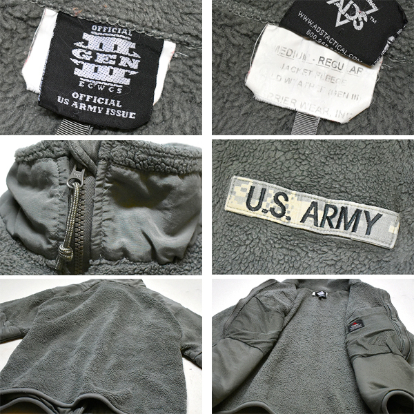 アメリカ軍ECWCSフリースジャケットUS ARMY軍モノ画像メンズレディースOK古着屋カチカチ
