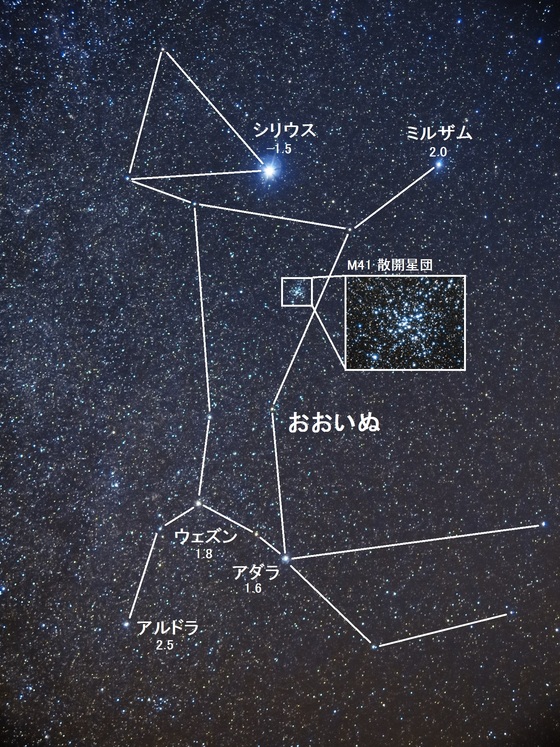 シリウスが目立つ おおいぬ座 Powershotg16で星座を撮ろう 天文ななめ上