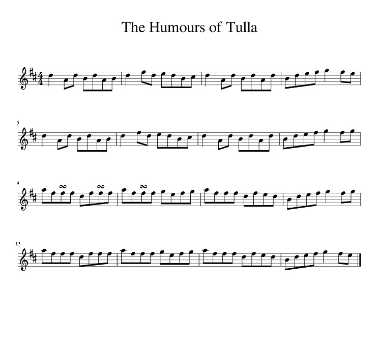 音源・楽譜 - The Humours of Tulla