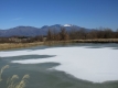 ため池の雪