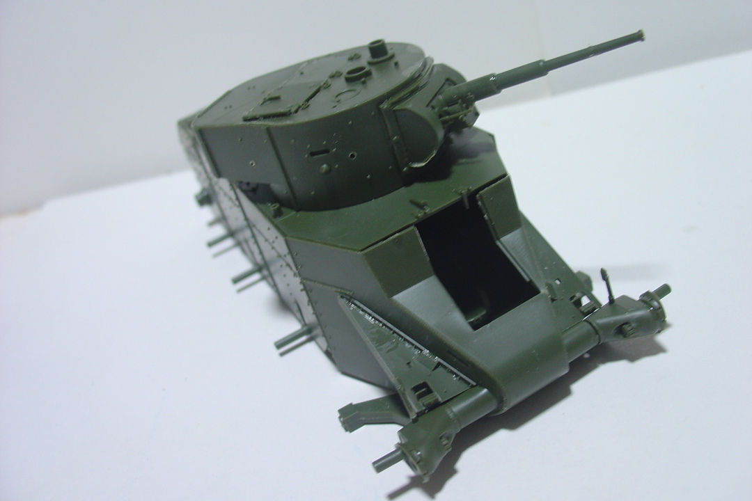 タミヤのミリタリーミニチュアシリーズ No.309 ソ連軍 BT-7戦車の車体と砲塔 その３
