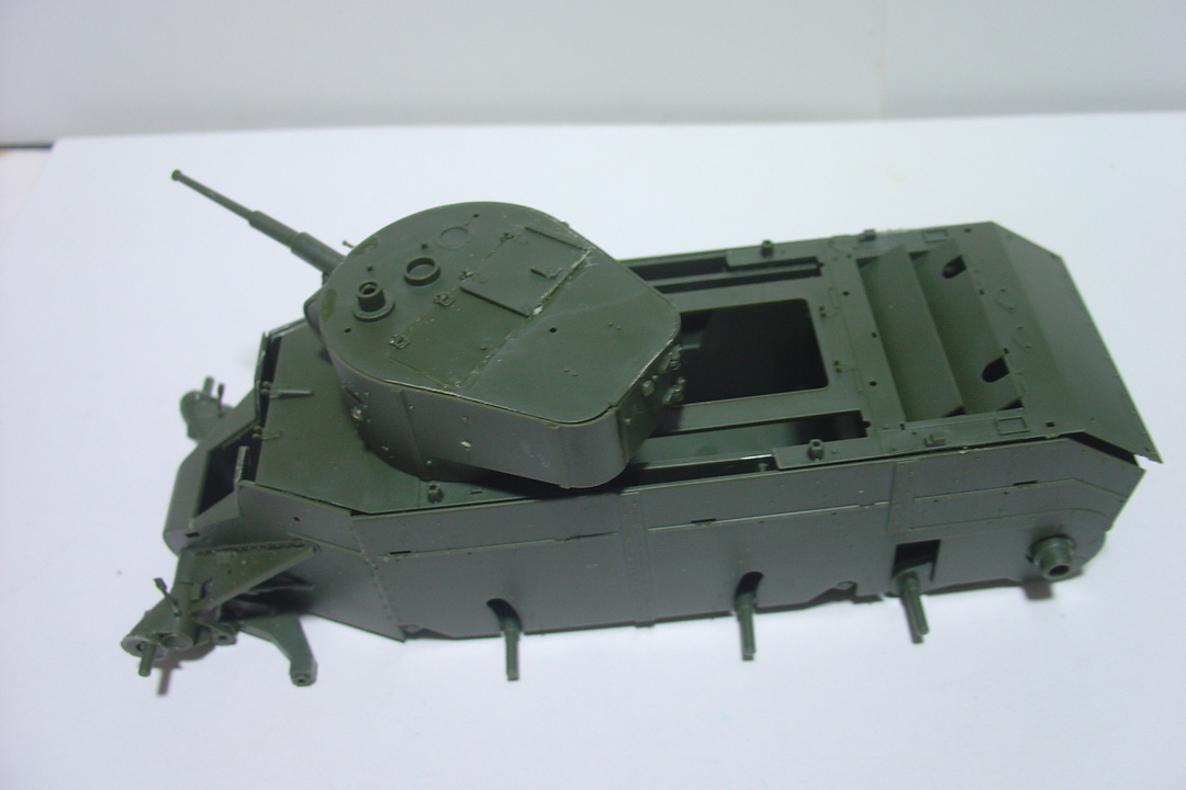 タミヤのミリタリーミニチュアシリーズ No.309 ソ連軍 BT-7戦車の車体と砲塔 その７
