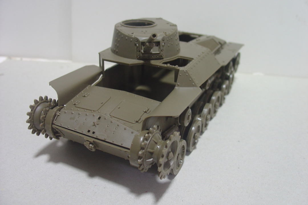 タミヤのミリタリーミニチュアシリーズ No075 日本軍 97式中戦車チハの車体に砲塔を載せて その１