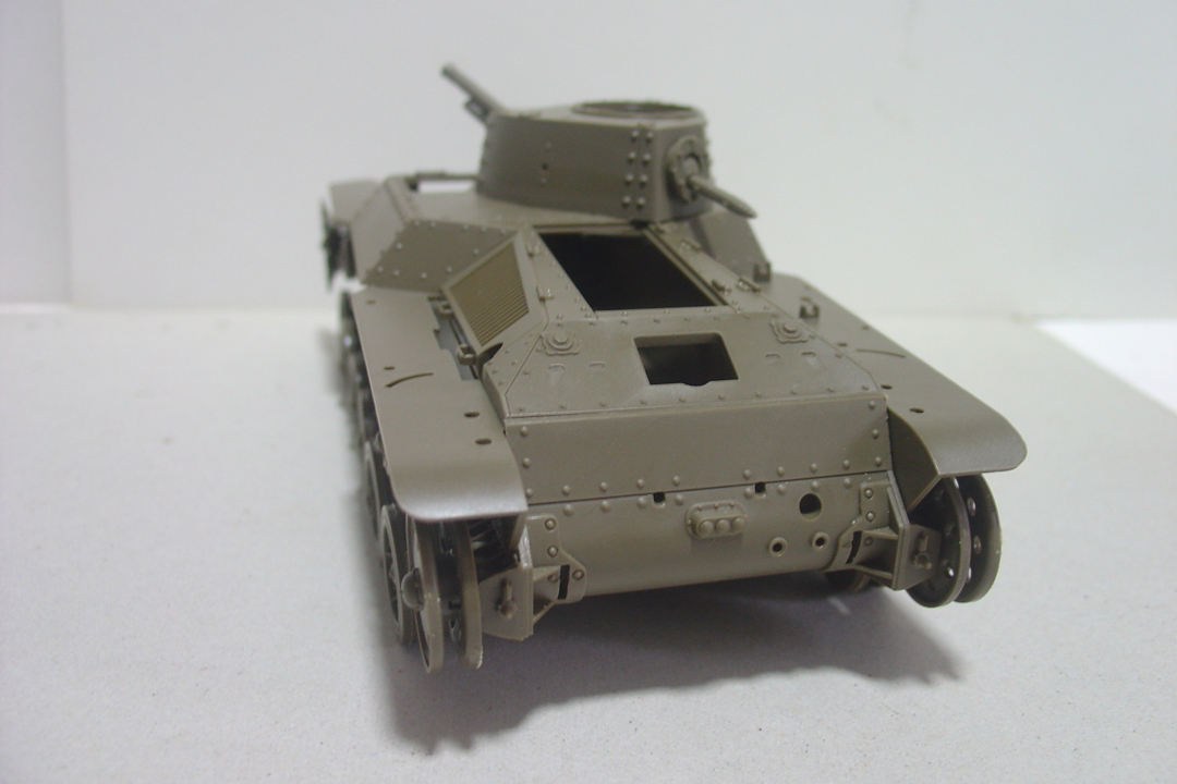 タミヤのミリタリーミニチュアシリーズ No075 日本軍 97式中戦車チハの車体に砲塔を載せて その３