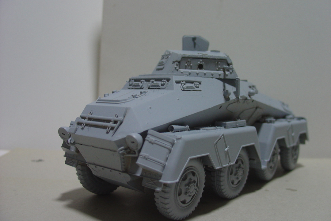 タミヤのミリタリーミニチュアシリーズNo.297 ドイツ軍 八輪重装甲車 アフリカ軍団を組み立てた物 その１