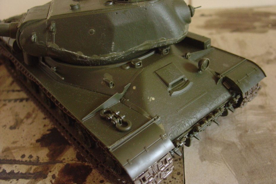 タミヤのミリタリーミニチュアシリーズ  No.289 ソ連軍 JS-2重戦車 エポパテで穴を塞ぐ