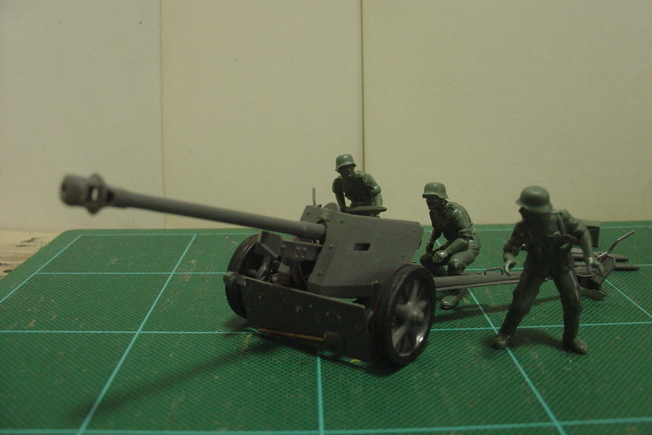 タミヤのミリタリーミニチュアシリーズ No.057 ドイツ軍 75mm対戦車砲 その１