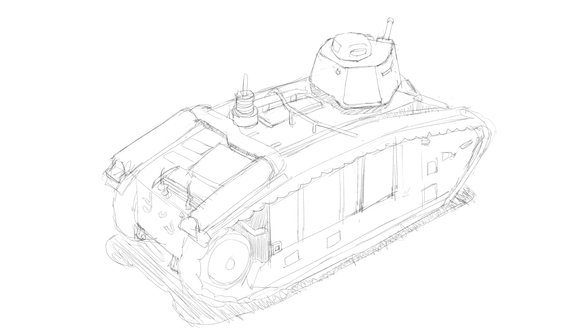タミヤのミリタリーミニチュアシリーズ  No282 フランス軍 B1bis戦車 その３