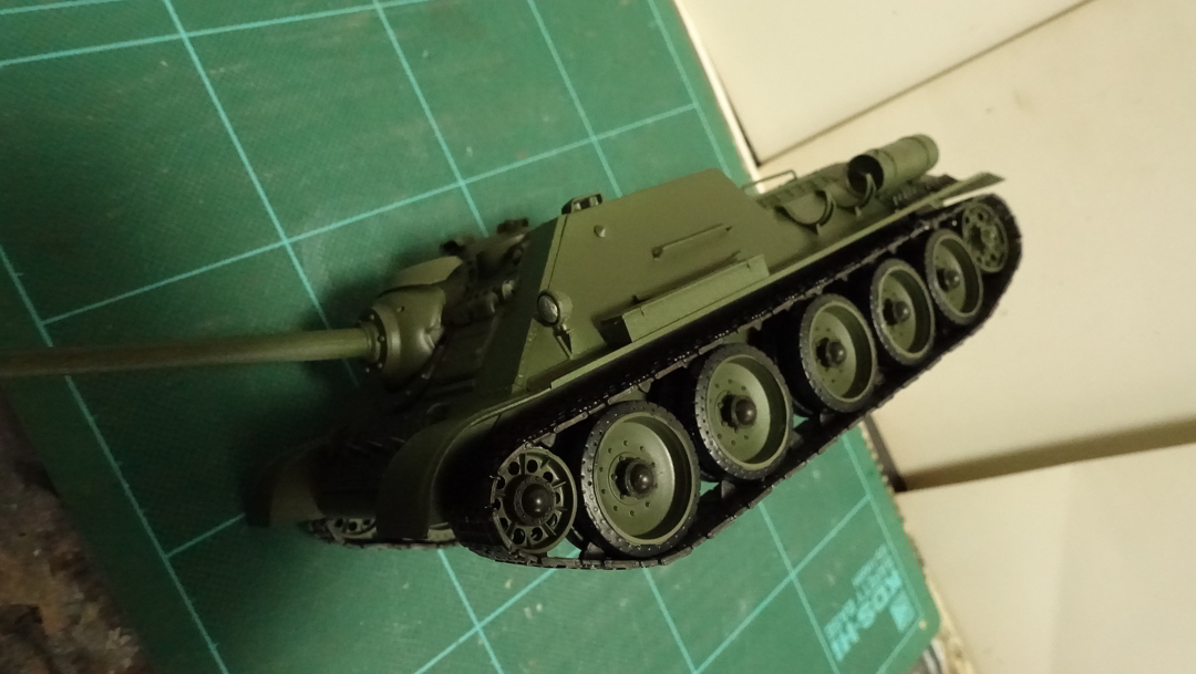 タミヤのミリタリーミニチュアシリーズ No110 ソ連軍 SU-85 襲撃砲戦車の２ その４