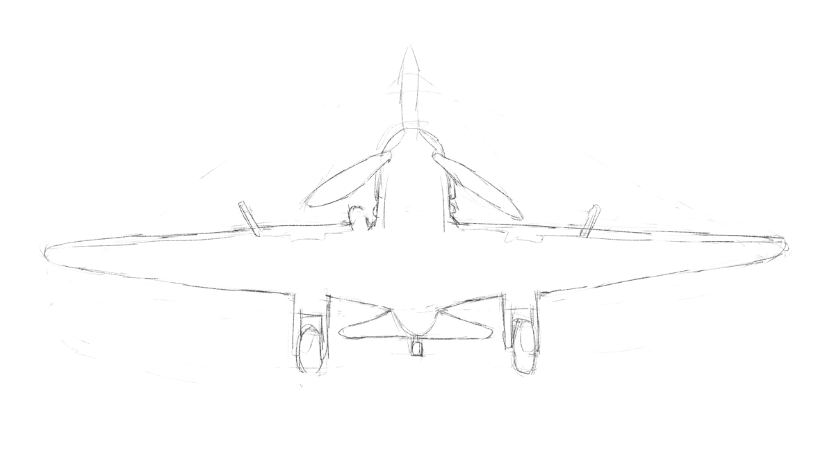 タミヤの傑作機シリーズ No.113 ソ連軍 IL-2 シュトルモビク スケッチ