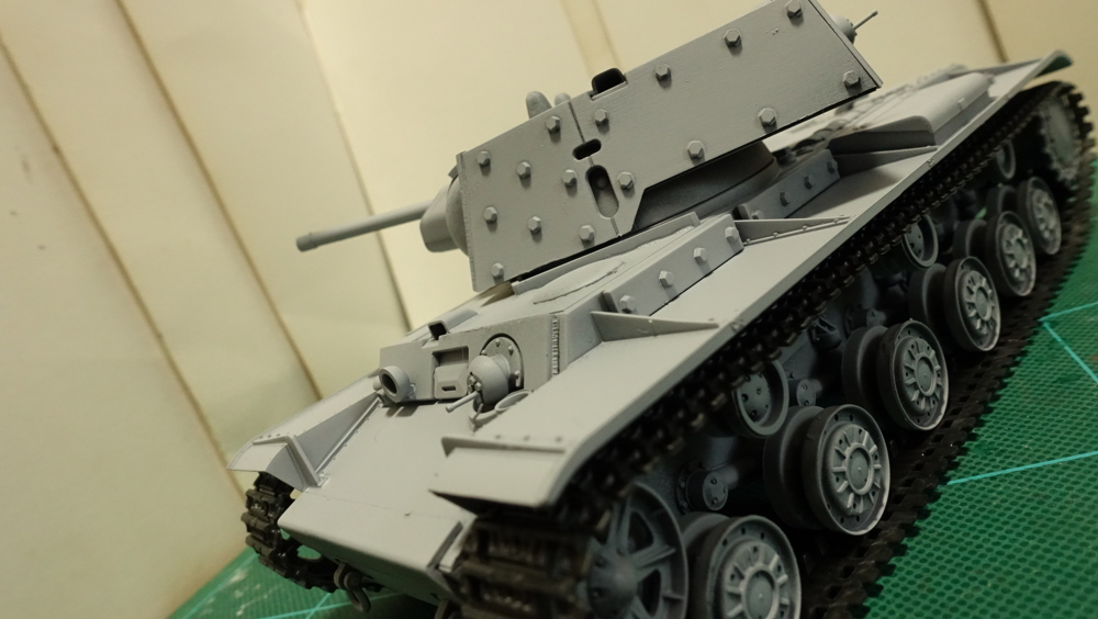タミヤのミリタリーミニチュアシリーズ No.142 ソビエトKV-1B重戦車 その５