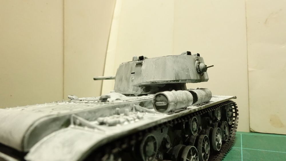 タミヤのミリタリーミニチュアシリーズ No.142 ソビエトKV-1C重戦車 その７