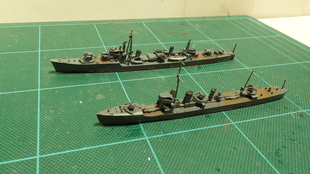 ハセガワ WL No.437 日本海軍駆逐艦 若竹とタミヤ WL 日本海軍駆逐艦 松